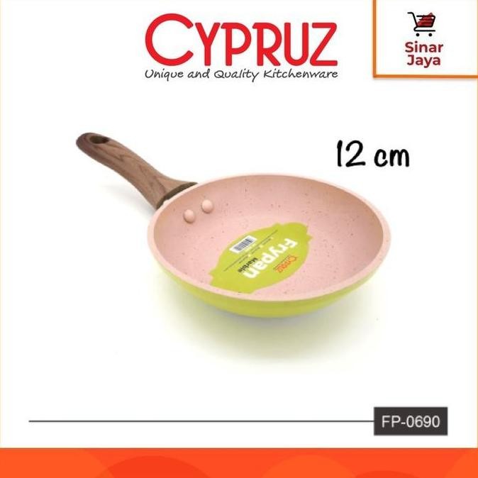 Tersedia CYPRUZ Fry Pan Mini Marble Color Series (Anti Lengket, Marble Coating)