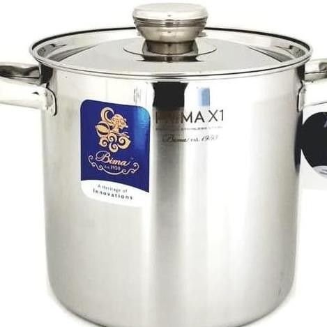 Tersedia Bima Stockpot 30 cm Prima X1 Panci Tinggi Stainless 20 Liter Stock Pot