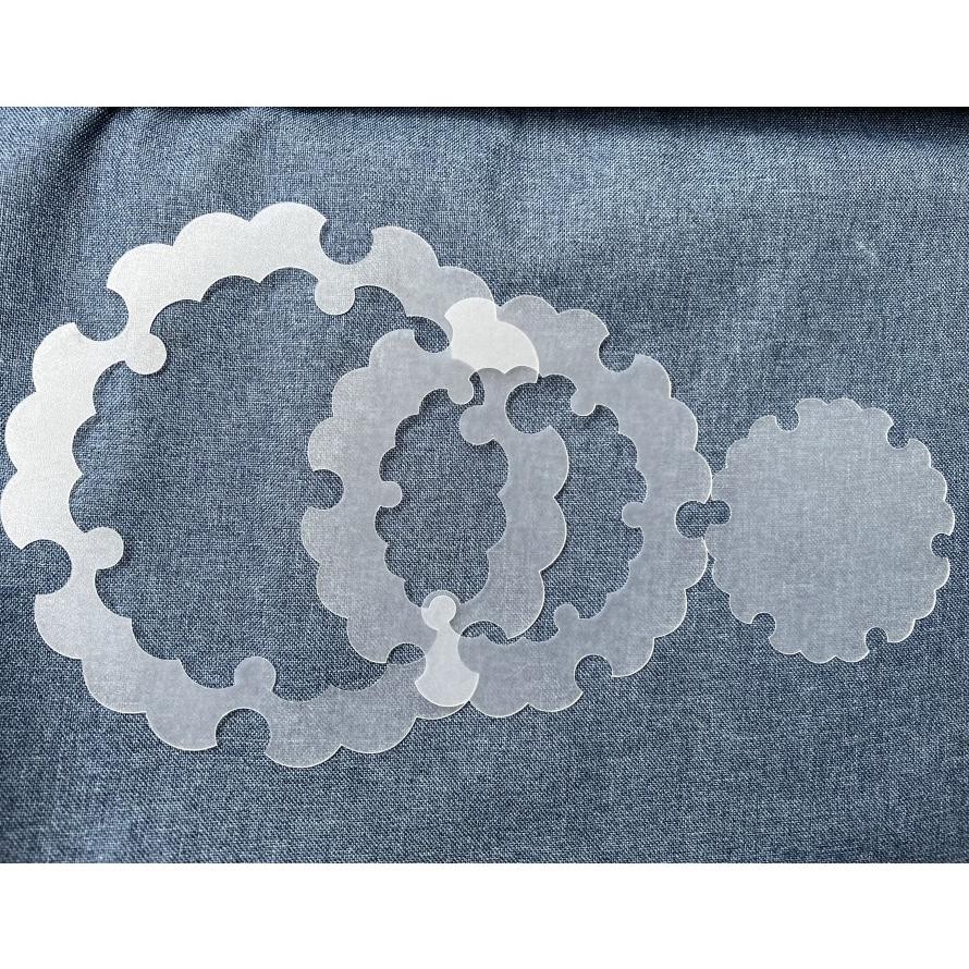 Berkualitas Template Sulam Sashiko Patch Snow Ring