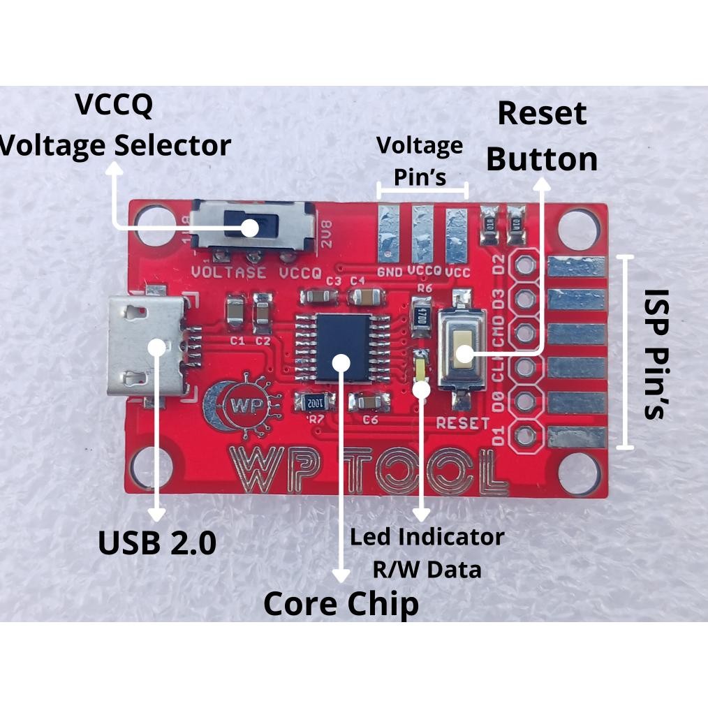 WPTOOL PENGGANTI eTHR ISP UNIVERSAL  / EMMC DIRECT ISP ( + software tools, acces suppport group & vi