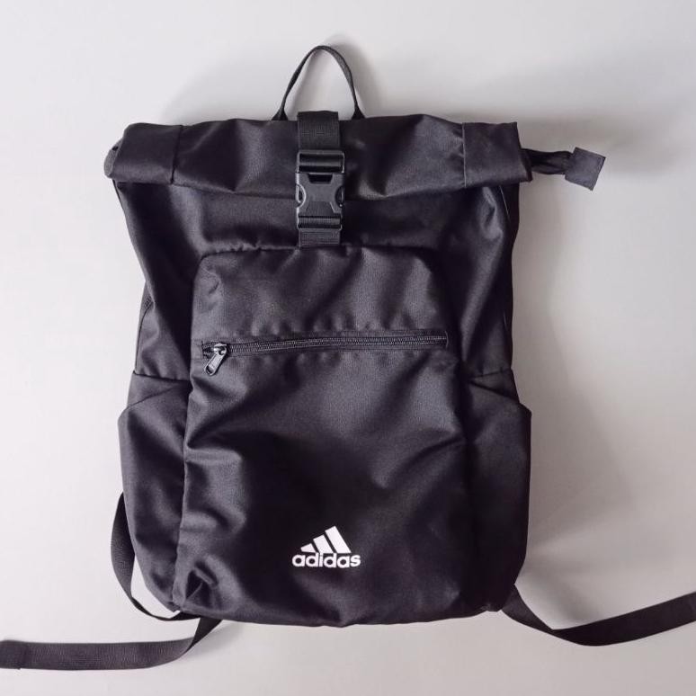 Tas Adidas Roll-Top Backpack Hitam 40L Kapasitas Besar