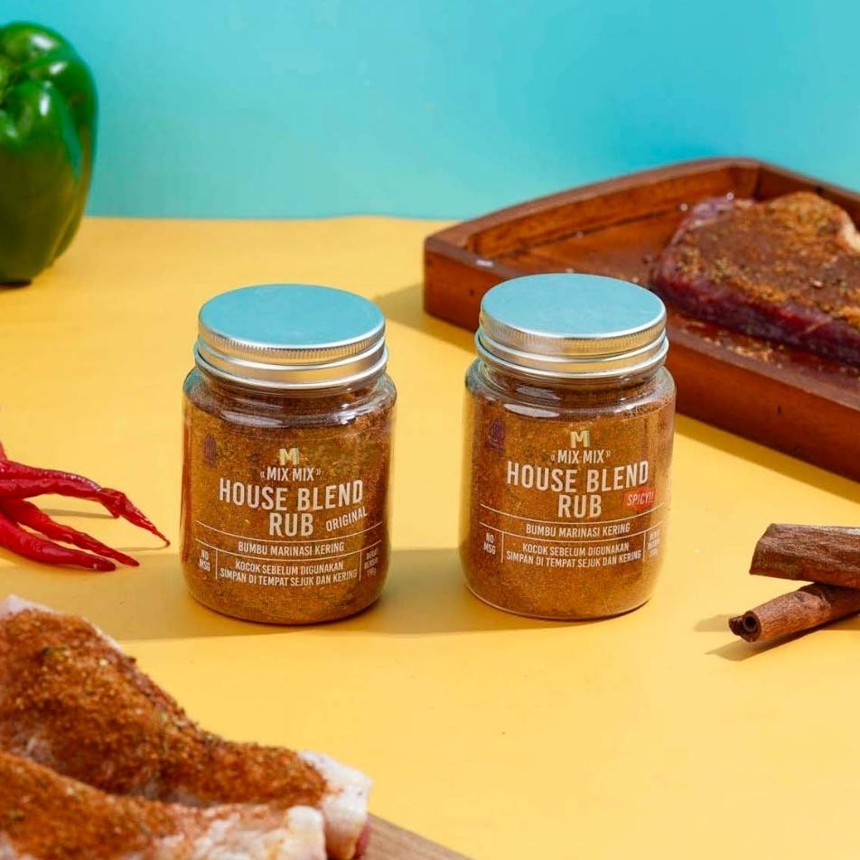 

Paket 2 Botol Mixmix Dry Rub Bumbu Marinasi Serbaguna Rendah Kal No Msg 110Gr