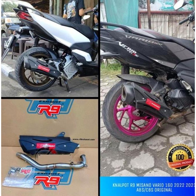 knalpot r9 misano 160 Pcx 160 R9 misano SS Black series