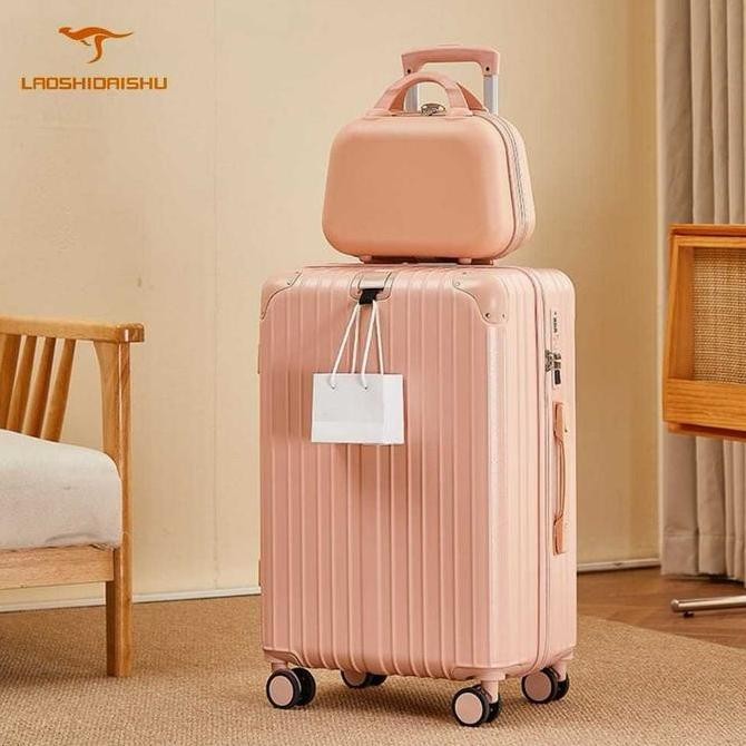 Laoshidaishu A973 Koper 2 In 1 Koper 24 Inch 22 Inch Kabin Bagasi Tas Koper Besar