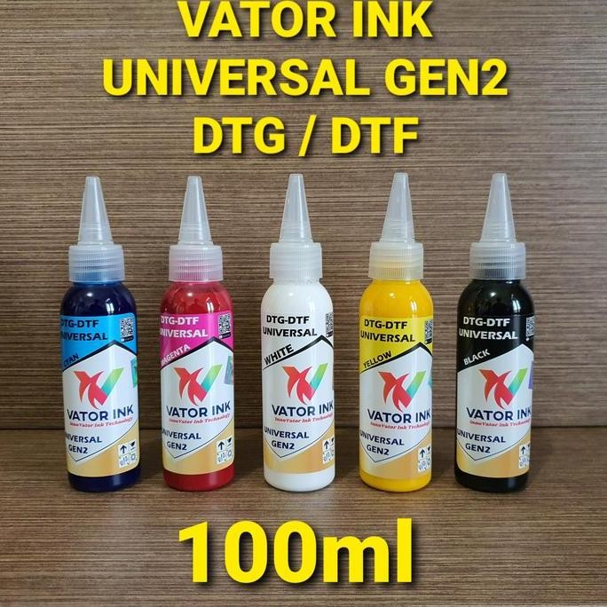 

les VATOR UNIVERSAL GEN2 DTG DTF 100ml TINTA SABLON POWDER PET FILM DTF
