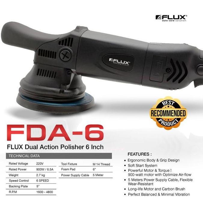 TERSEDIA Mesin Poles Dual Action - Mesin DA FLUX 6inch Terbaik Di Kelasnya