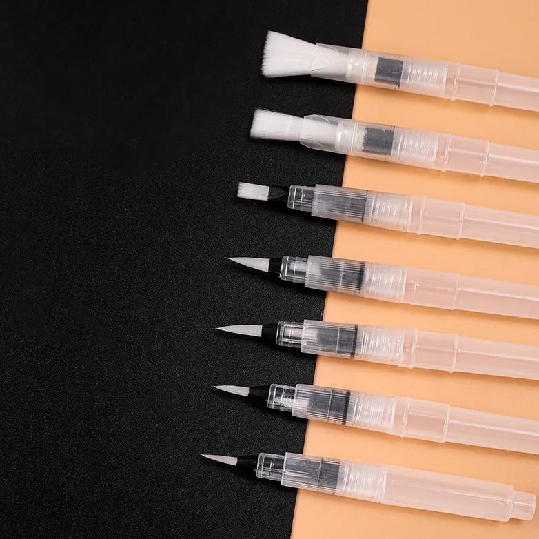 

3/7Pcs Watercolor Brush Pens Art Painting Refillable Paint Brushes Pens For Watercolor Drawing Art Supplies