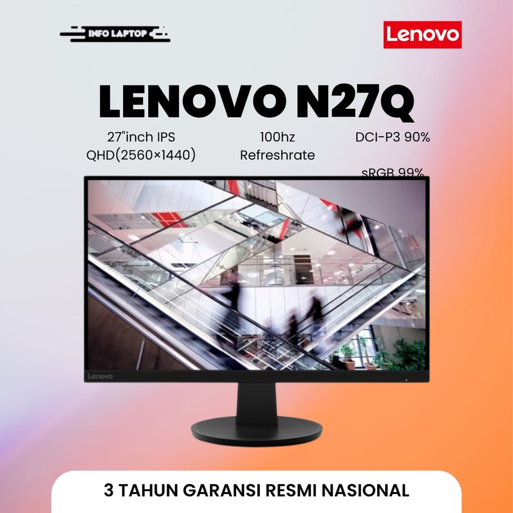 MONITOR LENOVO N27Q 27INCHI QHD 100HZ