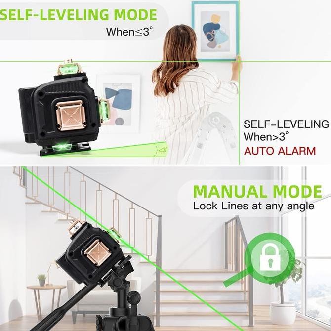 

JLD Laser Level 4D 16 Lines Mesin Self Leveling Laser 360 dengan Remot Laser Fullset Kualitas Original