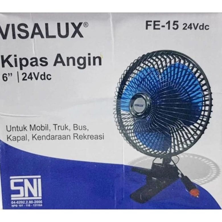 Visalux Kipas Angin DC 24V 6 Inch / Kipas Angin Jepit Mobil DC Fan