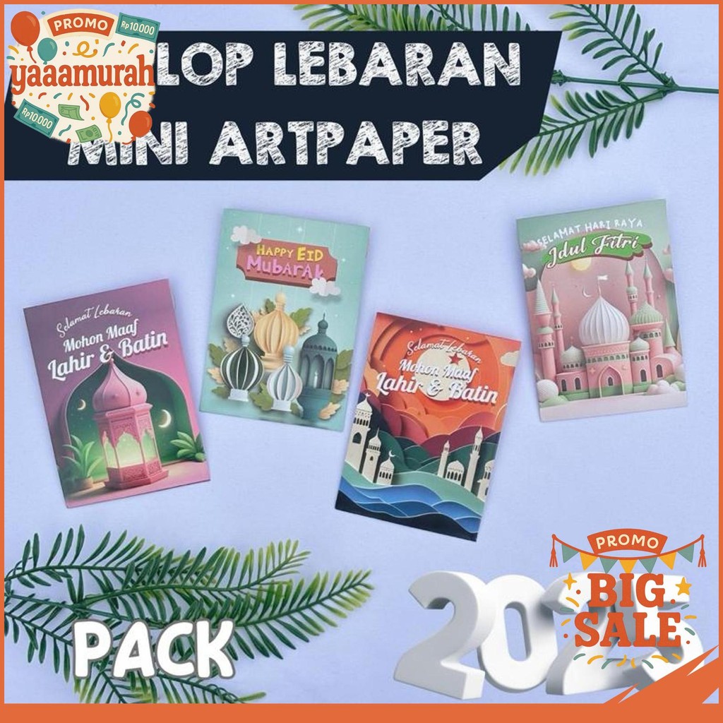 

[BERHADIAH THR] [PACK] AMPLOP LEBARAN MINI ARTPAPER 100GR | UKURAN 7,3X10CM | AMPLOP LEBARAN MURAH