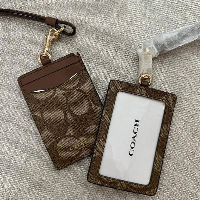 

COACH ID LANYARD BROWN BLACK ORIGINAL Kualitas Original