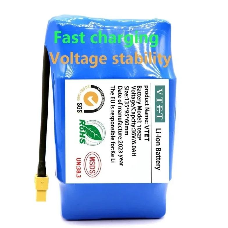 36V Original Battery Pack 18650 6.0Ah Rechargeable Lithium Ion Battery for Electric Self Balancing S