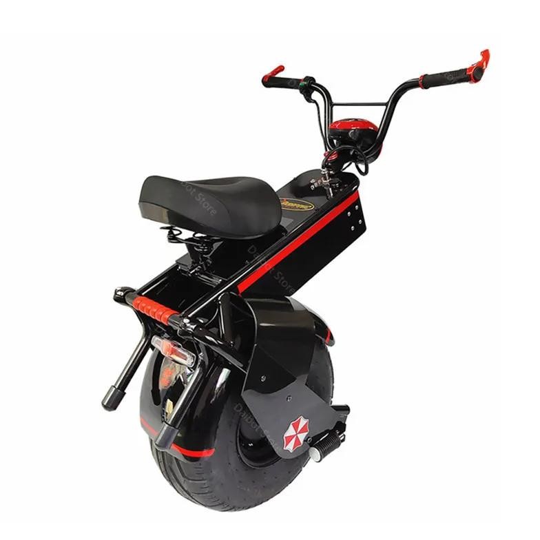 Electric Scooter 1500W One Wheel Self-balancing Scooter Motorcycle Seat 110KM 60V Electric Monowheel