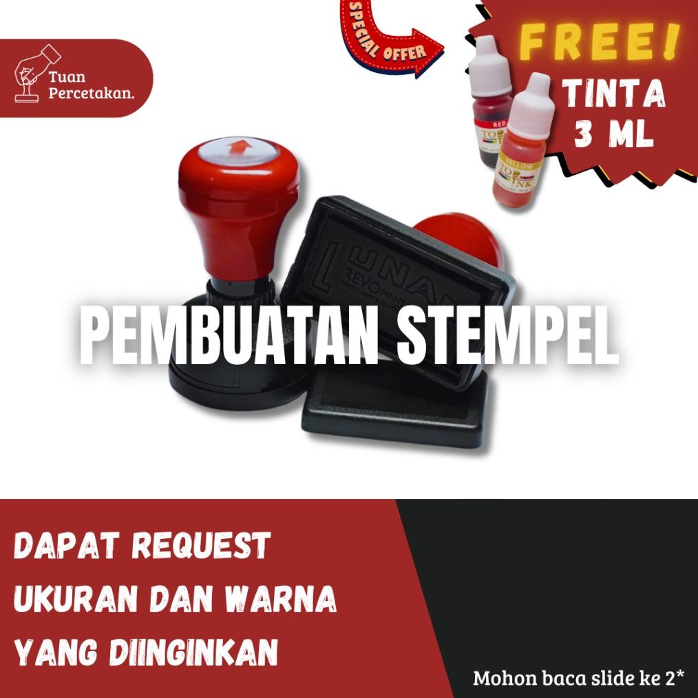 

NEW!!! Buat / Cetak Stempel | Berbagai Warna dan Ukuran | Berkualitas, Tajam, dan Cepat