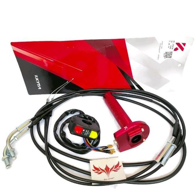 Gas Spontan KTC KYTACO 2 Kabel 190cm + Saklar PnP Original NMAX PCX AEROX ADV BEAT VARIO MIO Kualita