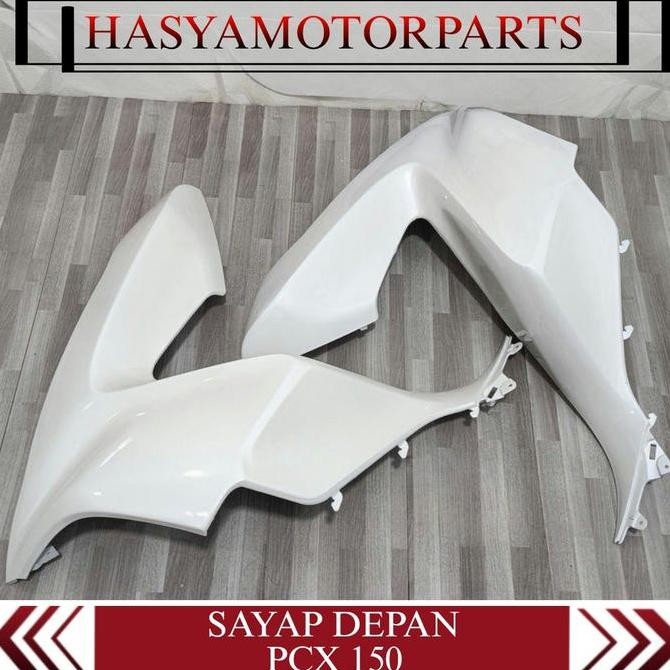 Cover Sayap Body Depan Satu Set Kanan Kiri Pcx 150 K97 2017-2021 Warna Putih Mutiara Kualitas Origin