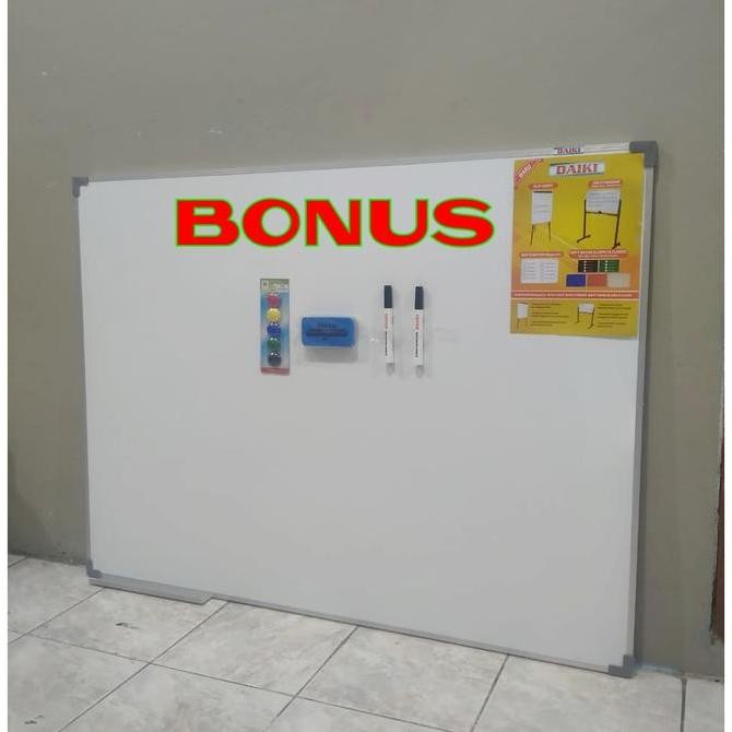 

Whiteboard / Papan tulis Magnetic vertikal uk 90x120 cm Kualitas Original