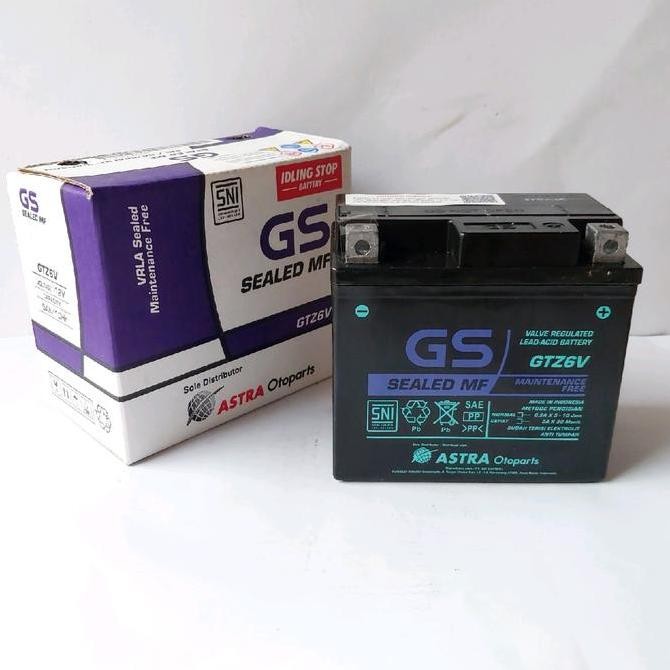 Aki Motor Vario 125/150, CBR150, CB150R, PCX150 GS ASTRA GTZ6V MF AKI KERING Kualitas Original