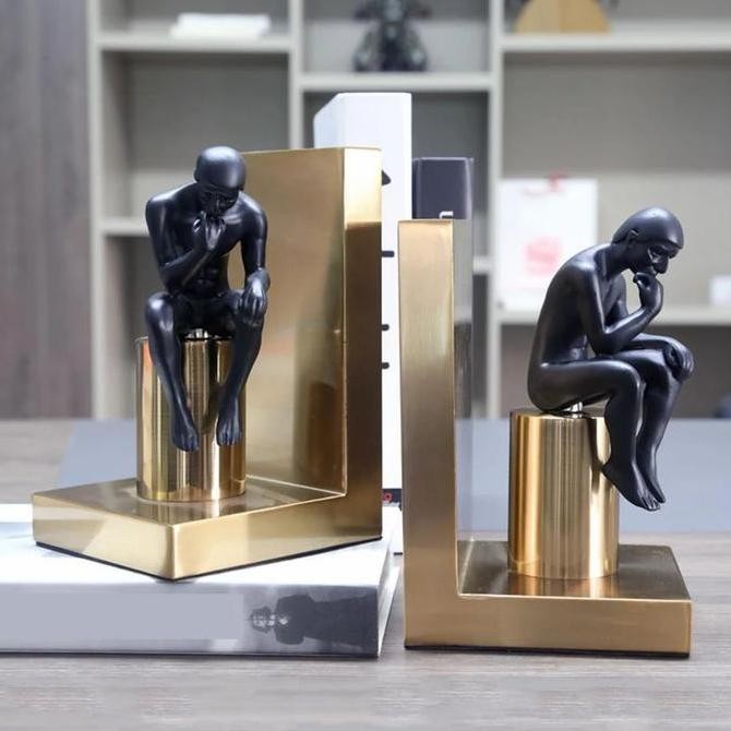 

Penyangga Buku Unik Thinking Man / Bookend Ornaments Set EB Home 2530 Kualitas Original