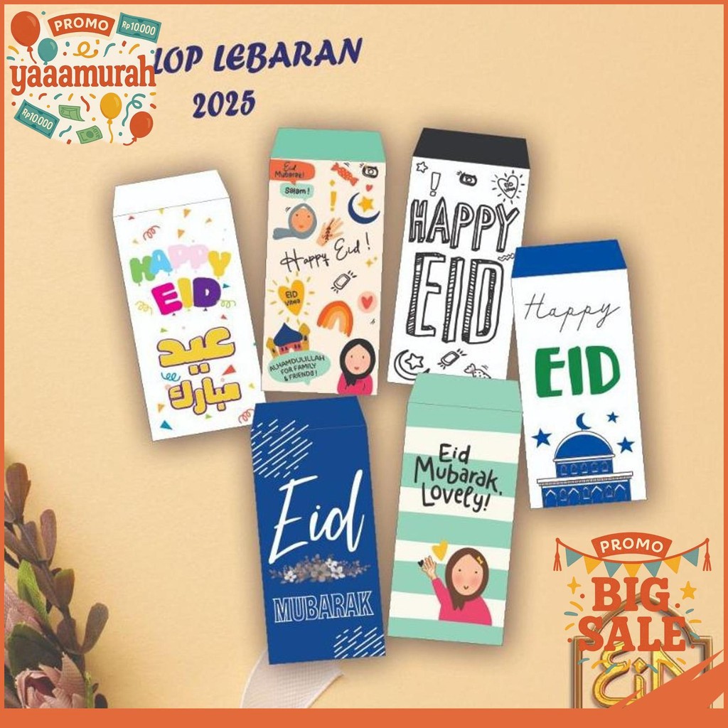 

(10 PCS) AMPLOP LEBARAN 2025/ANGPAU LEBARAN 2025/AMPLOP LEBARAN IDUL FITRI