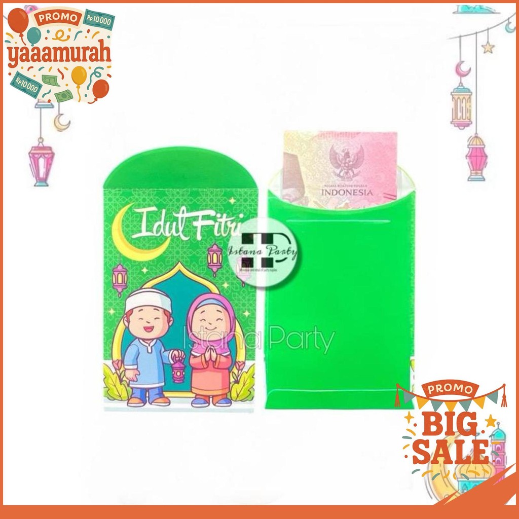

[50LEMBAR] AMPLOP LEBARAN IDUL FITRI / ANGPAO LEBARAN BOX MIKA SIZE M