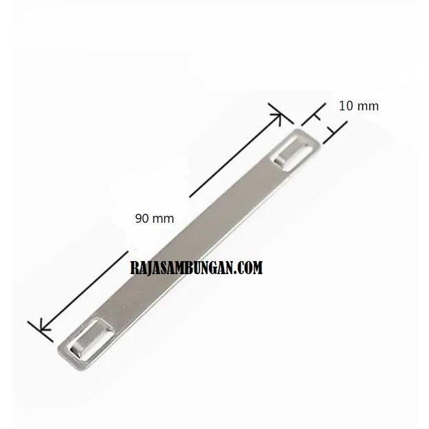 

Isi 100 Plat Tag Name 10 x 90 mm Penanda Kabel Tis Stainless 1 x 9 cm Kualitas Original