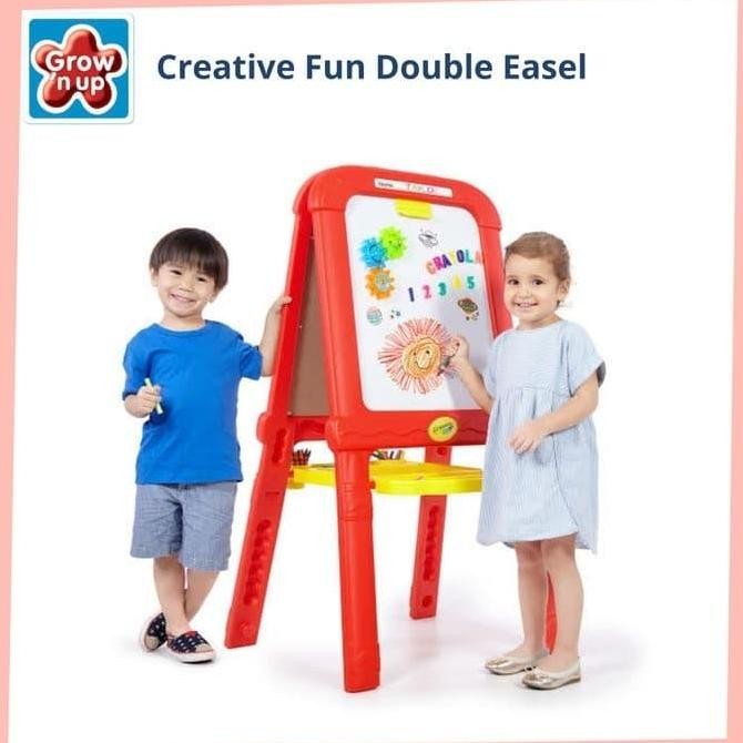 

Grow n Up Creative Fun Double Easel Papan Tulis White Black Board 5091 Kualitas Original