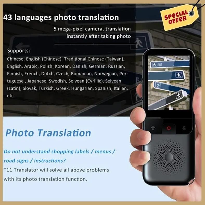 

T11 Intelligent Voice Translator Voice Photo Translator Simultaneous Online Translation