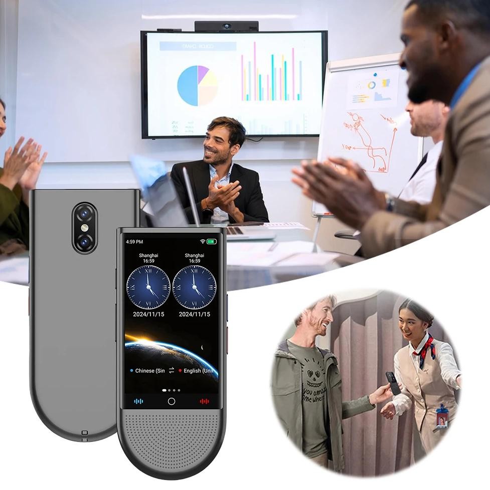 

S15 4G Language Translator Device 148 Languages Instant Voice Translator Offline Online Translation for Business Learning Travel