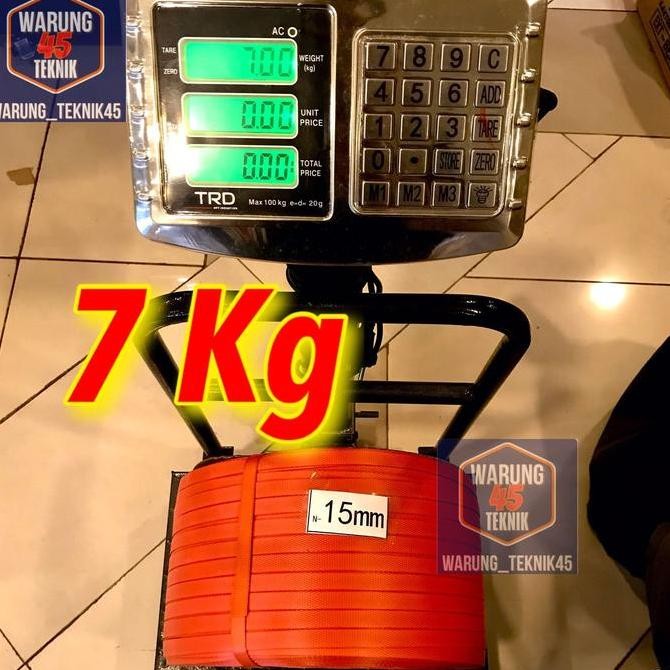 

Plastik strapping straping band 15 mm berat 7 kg tali kuning straping Murah