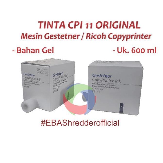

Tinta CPI 11 Gestetner Copyprinter 100 % Original Kualitas Original