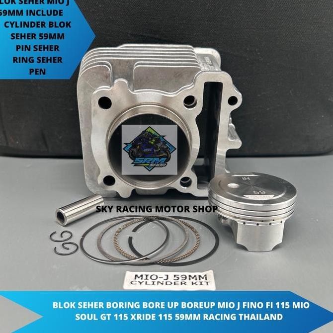 CYLINDER BLOK SEHER BORING BORE UP BOREUP MIO J - FINO FI 115 - MIO SOUL GT 115 - XRIDE 115 BORE UP 