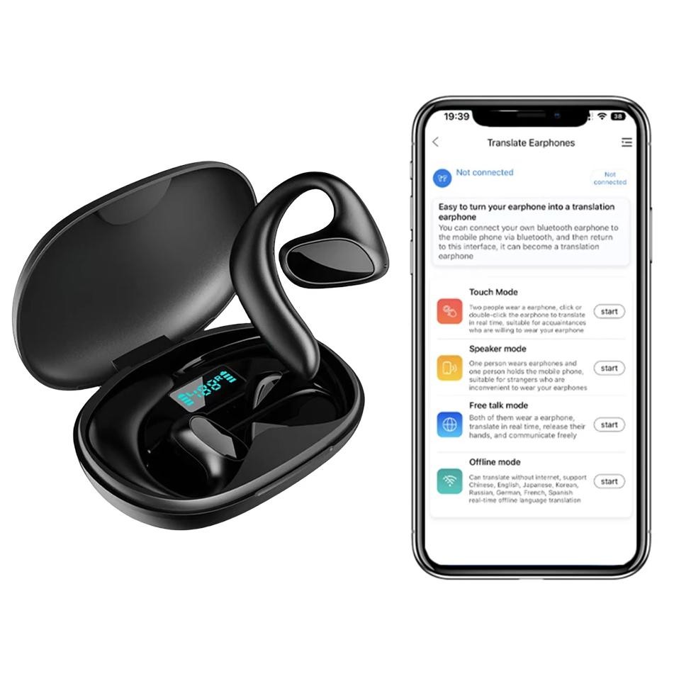 

Translator Earbuds Bluetooth-Compatible 5.4 Translation Earphones 144 Languages Translator Device Ideal for Travel and Business