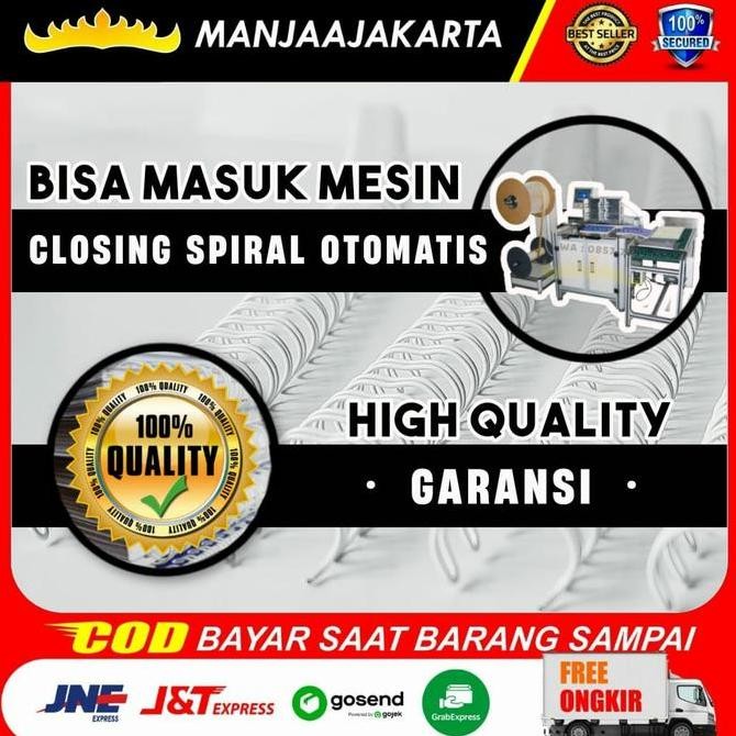 

Kawat Spiral kalender Topas Plus 1/4putih Spiral Kawat Roll No 4putih Kualitas Original