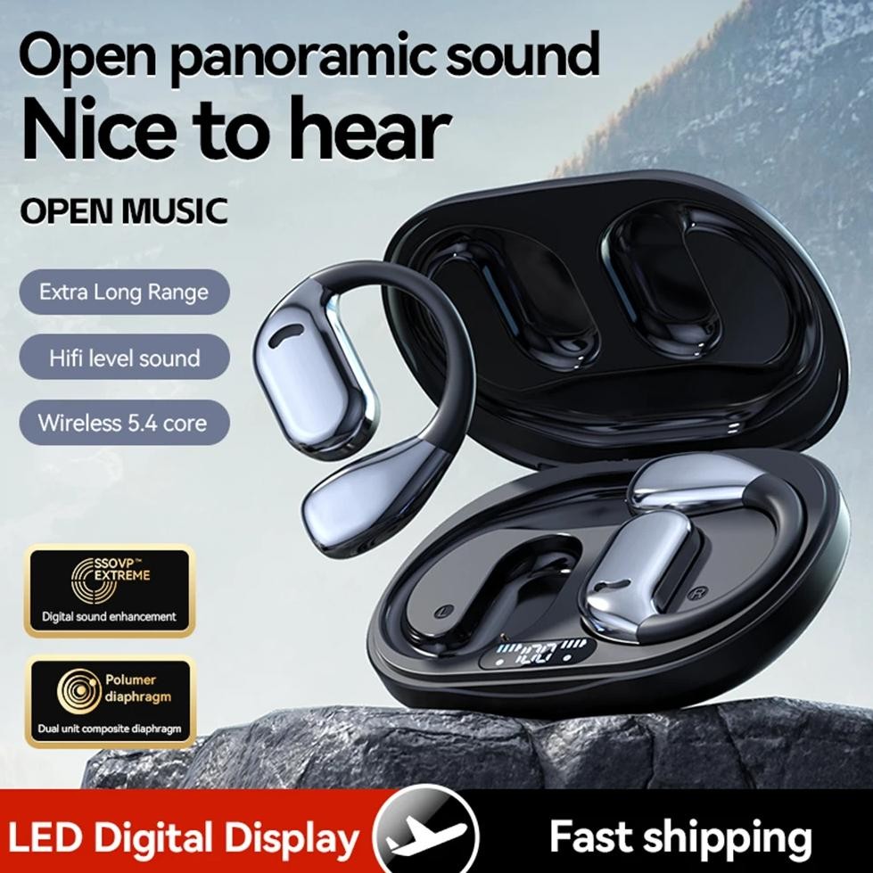 

Bluetooth 5.4 Headphones Wireless Earbuds Ear Hook Translation Earphones Noise Canceling Headsets Airpods Touch Control Headset
