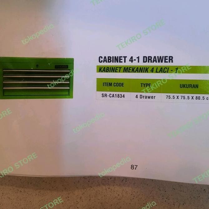 

TEKIRO KABINET MEKANIK 4 LACI - 1 cabinet Kualitas Original