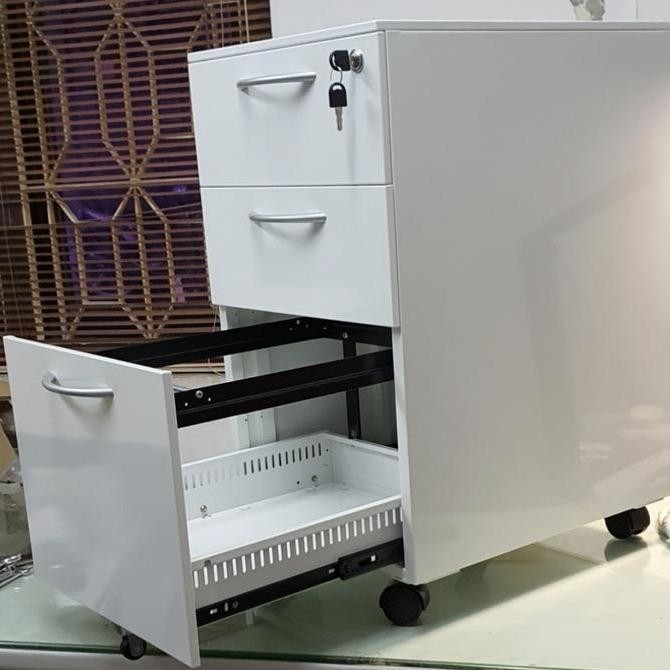 

Lemari Laci Besi 2 Laci 1 Laci File Warna Putih Ada Roda Serbaguna Kualitas Original