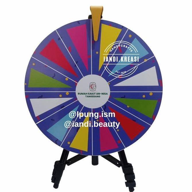 SPIN WHELL/RODA UNDIAN / wheel of fortune/lucky spin/Roulette 30cm Kualitas Original