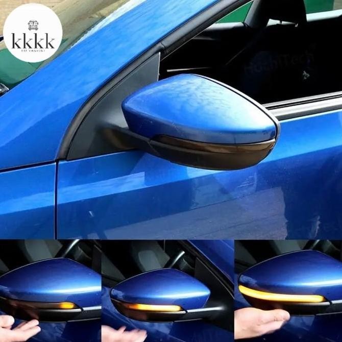 Spion VW Scirocco Dynamic Turn Signal LED Aksesoris Lampu Spion Scirocco Sepasang / Pair Kualitas Or