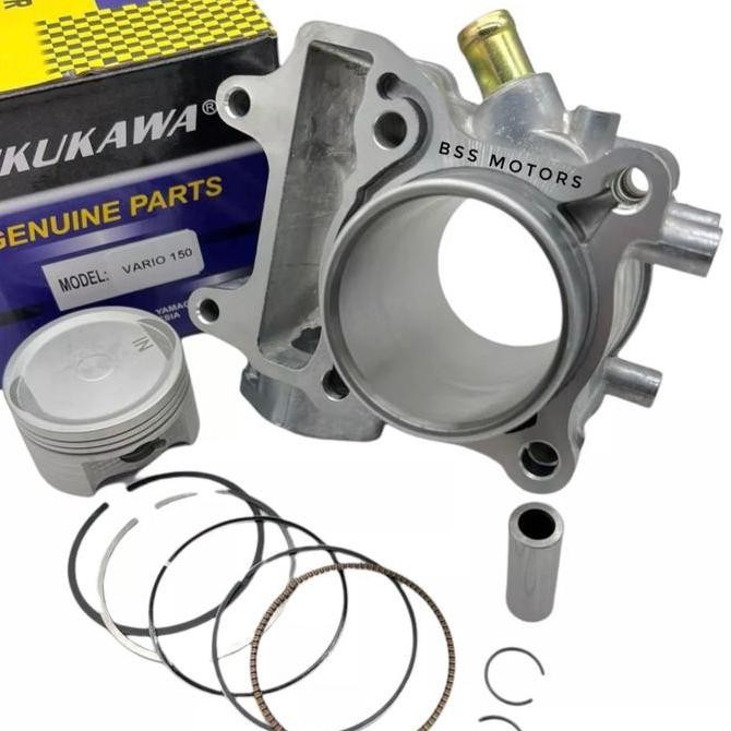BLOK SEHER KOMPLIT SET PISTON KIT VARIO 150 ESP LED FUKUKAWA Kualitas Original