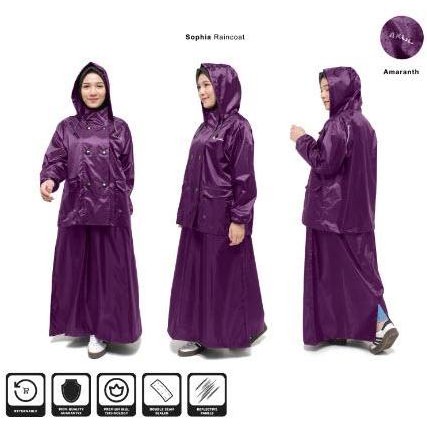 IKUL RAINCOAT SHOPIA JACKET | ASLIHAN | JAS HUJAN AMARANT Fr. RESPIRO Kualitas Original