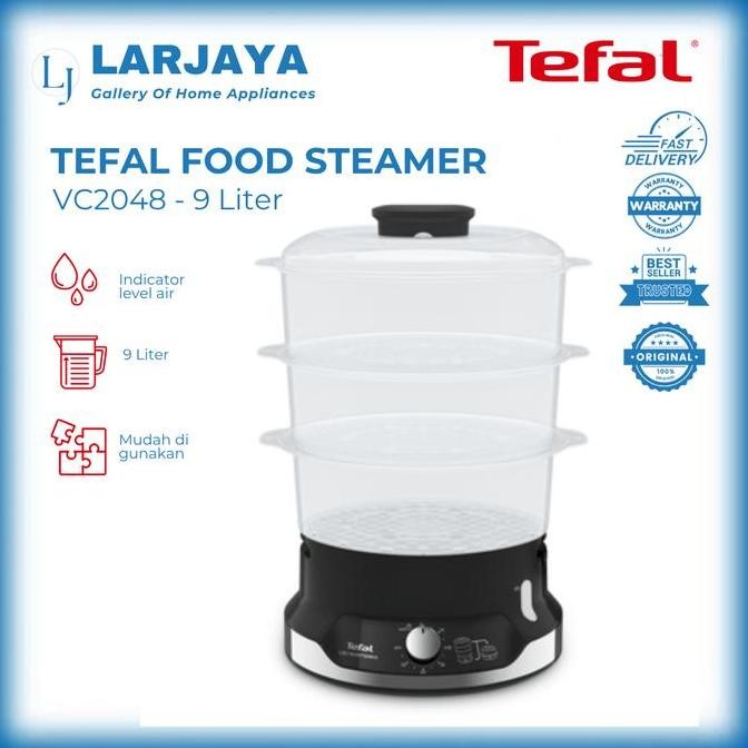 Tersedia TEFAL FOOD STEAMER ULTRA COMPACT VC2048 | KUKUSAN LISTRIK TEFAL VC2048