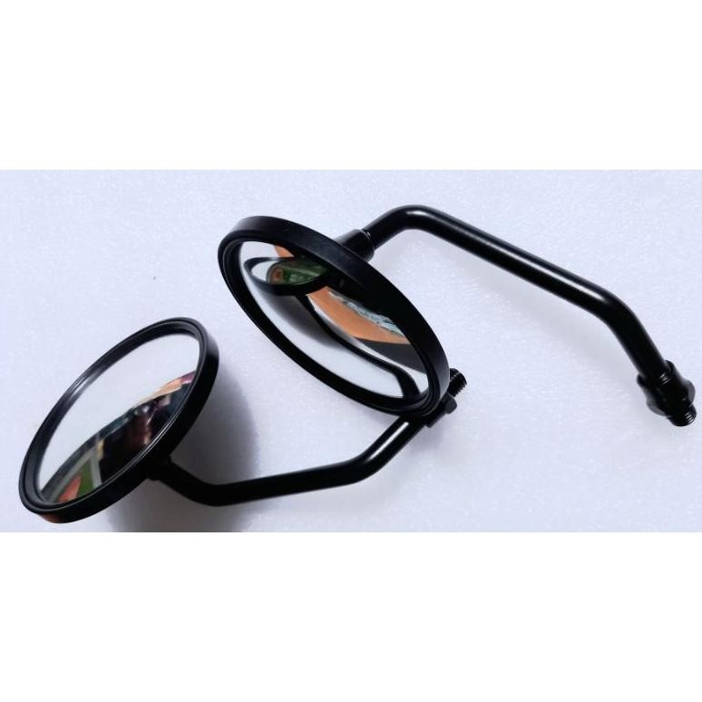 Spion Bulat Batang Pendek/Spion Retro Hitam Motor Honda Universal