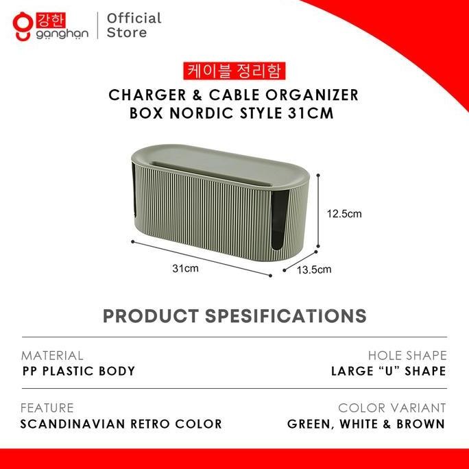 

Ganghan Kotak Kabel | Cable Charger Wire Organizer Box Nordic Style