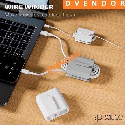 

CABLE HOLDER TRAVEL ORGANIZER CORD BINDER CLIP KABEL STRAP CHARGER DATA HEADSET KLIP GULUNG STACKABLE [Varian warna random, varian size Small / Large]