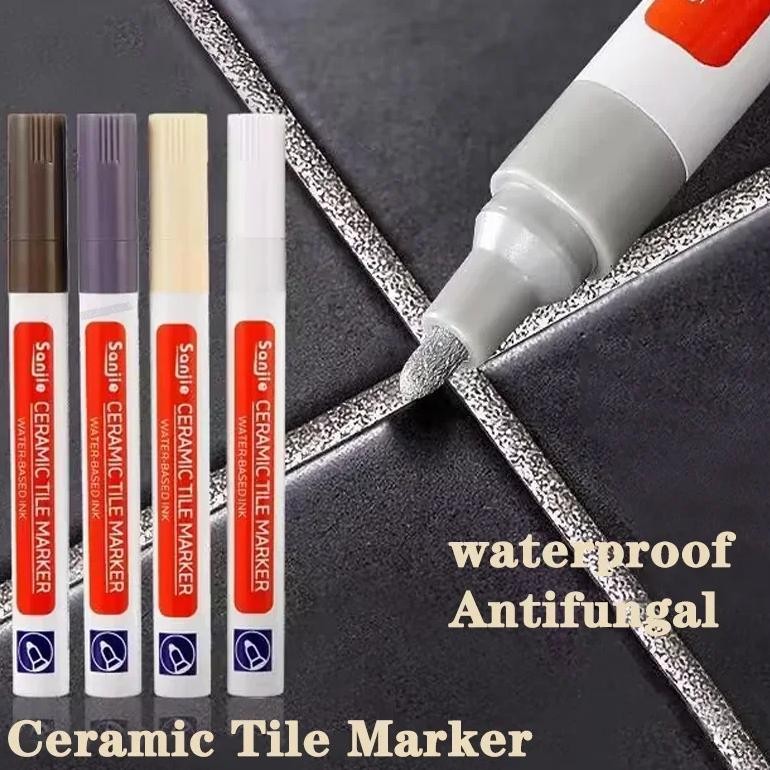 

Waterproof Tile Marker Grout Pen Wall Seam For Floor Bathroom Kitchen Toilet Wall Seam Repair Black White Gold Silver Beige
