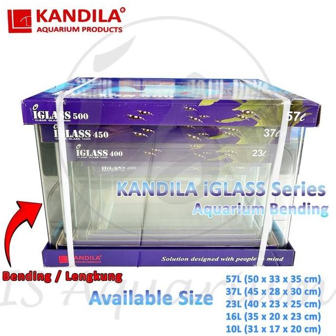 Akuarium Bending Kandila Iglass Series Super Clear Tank Aquarium
