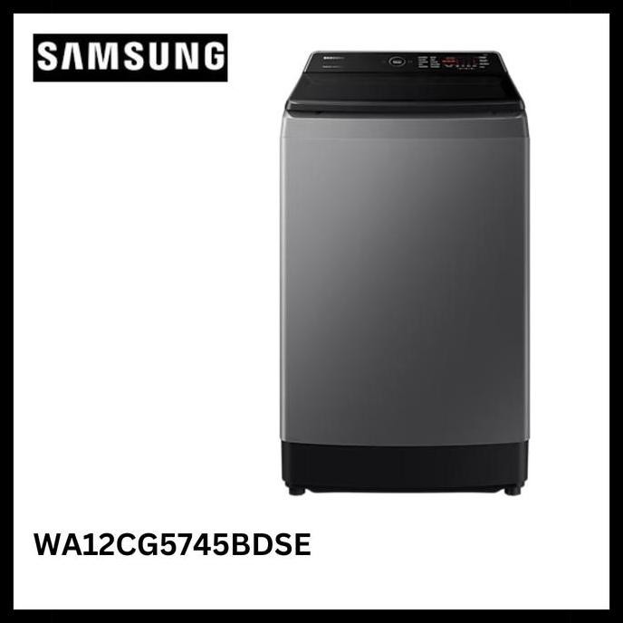 Tersedia Samsung WA12CG5745BDSE Mesin Cuci 12 kg Top Load Inverter Washer - Garansi Resmi Samsung