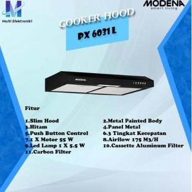 Tersedia COOKER HOOD MODENA PX 6001 - Slim Hood Modena